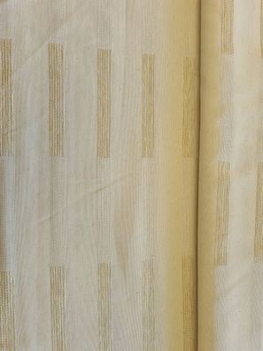 Dekostoff Jaquard Double Face Streifen Creme