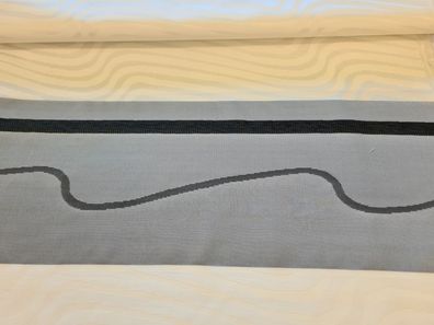 Deko Vorhangstoff Streifen Grau Schwarz Ecru