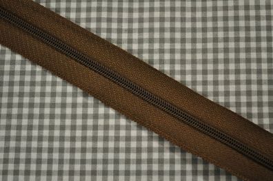 Endlosreißverschluss 3 mm braun