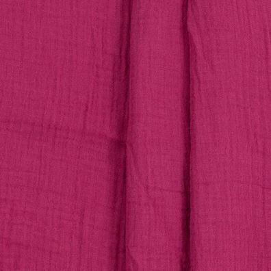 Double Gauze (Musselin) uni fuchsia