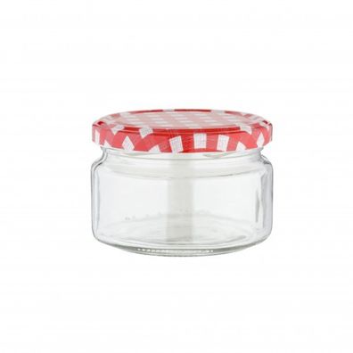 Einmachgläser 250 ml - 6er Set mit Schraubdeckel, 8,5 x 6 cm