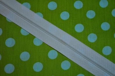Endlosreißverschluss 3 mm weiß