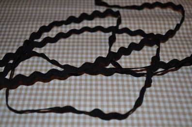 Zackenlitze 5mm schwarz