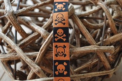 Webband Totenkopf Orange