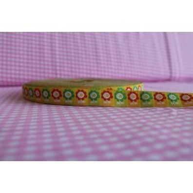 Webband Lillestoff Froschprinz Flowers gelb