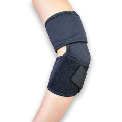 Ellenbogenbandage Schwarz One Size links und rechts tragbar mit Klettverschluss