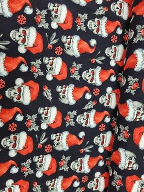 French Terry Weihnachts Totenkopf