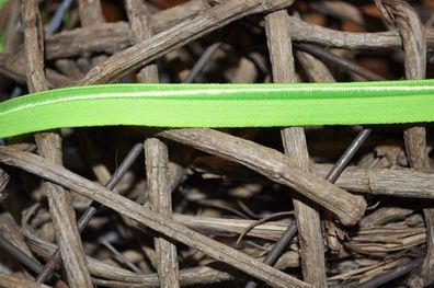 Elastisches Paspelband nenongelb glänzend/matt
