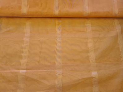 Gardinenstoff Chifon 4 Karos Orange