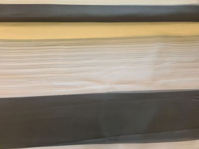 Gardinenstoff Chifon 13 Streifen weiß creme dunkelgrau