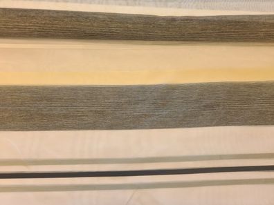 Gardinenstoff Chifon 16 Streifen Silber Grau breit schmal