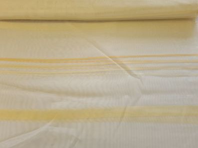 Gardinenstoff Chiffon 19 Streifen Gold