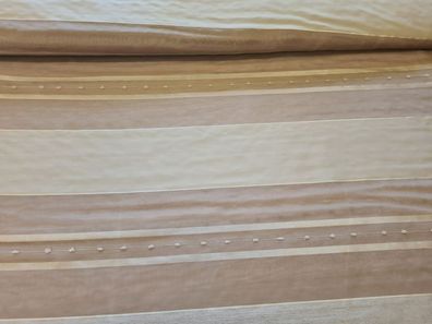 Gardinenstoff Chiffon mit Satin einsätzen Braun