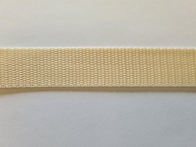 Gurtband 2mm Dick 25mm breit Beige