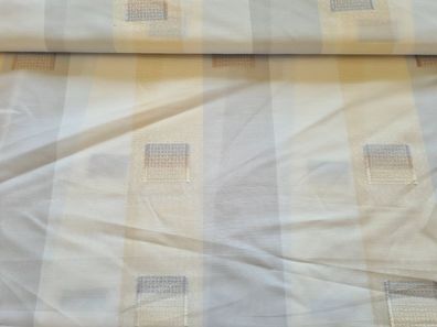 Gardinenstoff Chifon 6 Streifen und Karro