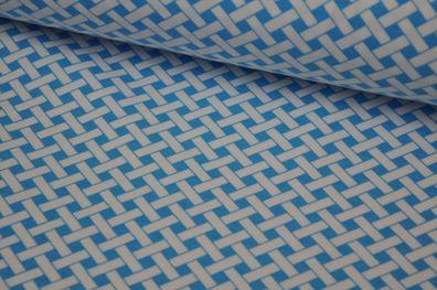 Jersey Kids Geflecht weiß/türkis 200g/qm