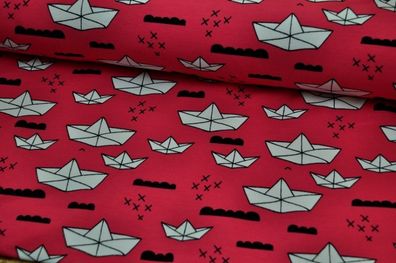 Jersey Little Darling Grafik Boote pink