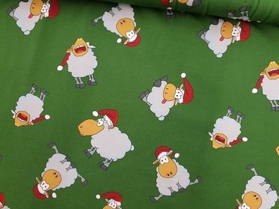 Jersey Weihnachten Schafe grün