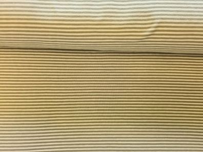 Jersey 2mm Streifen weiß/hell Oliv