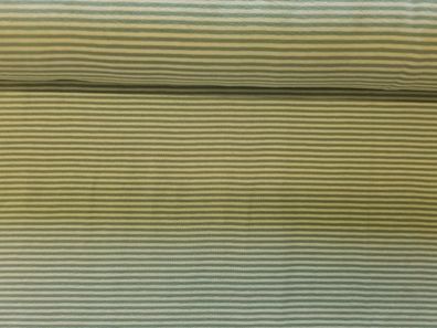 Jersey 2mm Streifen weiß/Aqua