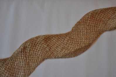 Spanische Chenille Zackenlitze 4,5cm hellbraun