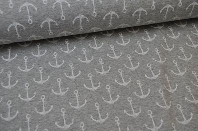 Sommer Sweat Anker grau/weiß