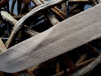 Schrägband gefalzt 20 mm dunkel kamel