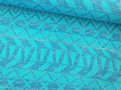 Strick mit Lurex petrol