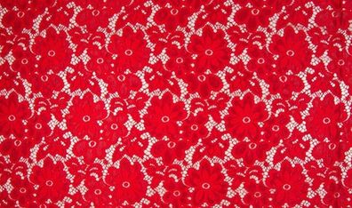 Spitzenstoff Eva Rot 15
