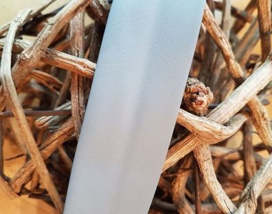Schrägband Kunstleder 3 cm hellgrau