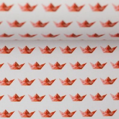 Softshell Swafing Fiete Papierschiffe ecru/rot