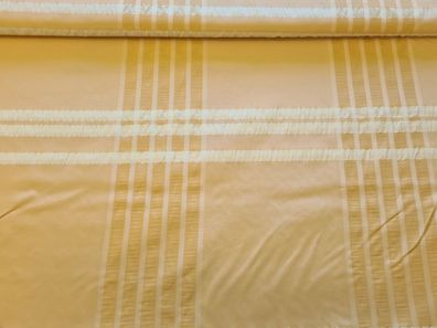 Satin mit Karostreifen Apricot hell