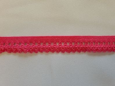 Unterwäschengummi/Rüschengummi 15mm Pink