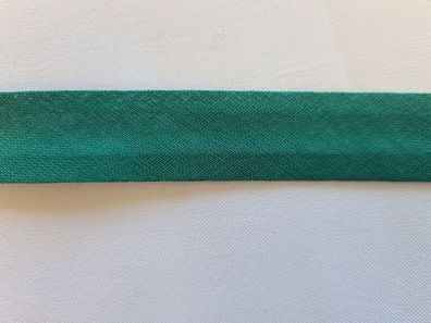 Schrägband gefalzt 20 mm leicht Waldgrün