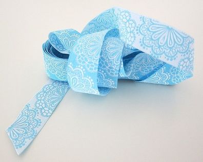 Webband Farbenmix Spitzenwerk hellblau