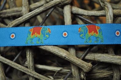 Webband Elefant Türkis