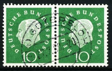 BRD DS HEUSS 3 Nr 303 zentrisch gestempelt WAAGR PAAR X57A806