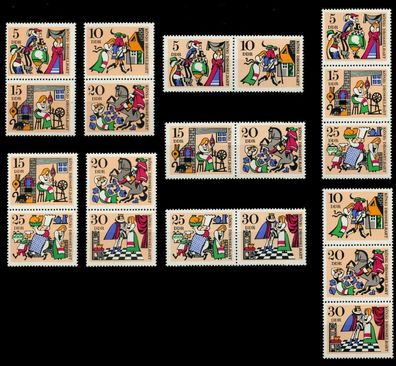 DDR Zusammendruck Nr WZd183-WZd185-SZd82-SZd87 X8D0C2E