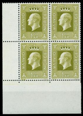Norwegen Nr 588 postfrisch Viererblock ECKE-ULI X915D06