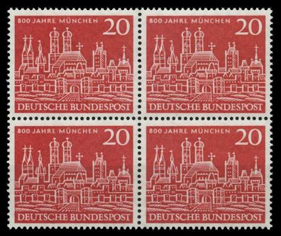 BRD 1958 Nr 289 postfrisch Viererblock X6EB06E