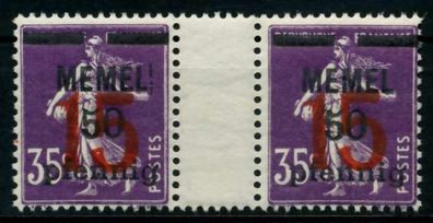 MEMEL 1921 Nr 48ZW postfrisch ZW-STEG PAAR X6F4C32
