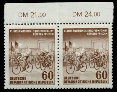 DDR 1953 Nr 357YI-II+357YI-III postfrisch WAAGR PAAR OR X735BB6
