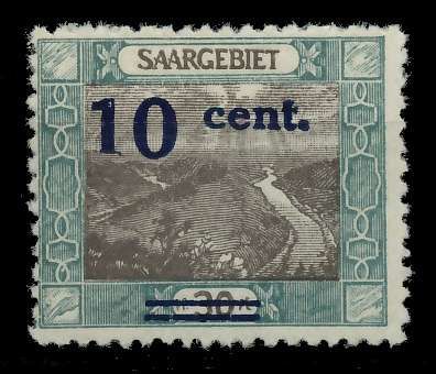 Saargebiet LANDS. BILD Nr 72AI PFII postfrisch X79E1AA