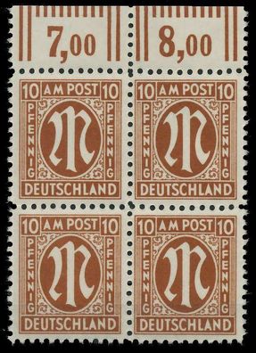 BIZONE AM-POST Nr 22Az postfrisch Viererblock ORA X81E3C6