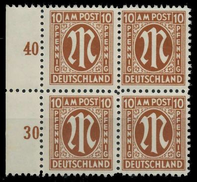 BIZONE AM-POST Nr 22Az postfrisch Viererblock SRA X81E3D2