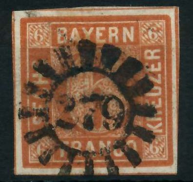 BAYERN Mühlradstempel AUF Nr 4II gMR 279 ZENTR- X880572