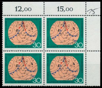 BRD BUND 1973 Nr 760 postfrisch Viererblock ECKE-ORE X5FA9C2
