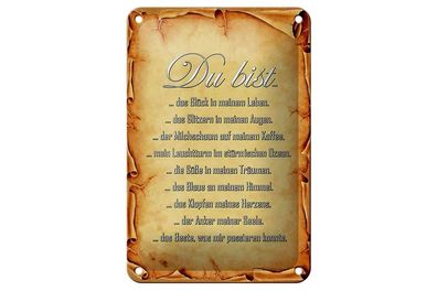 Blechschild ich sah dich ich bekam dich und nie wieder los, 3 vers. Größen Spruch