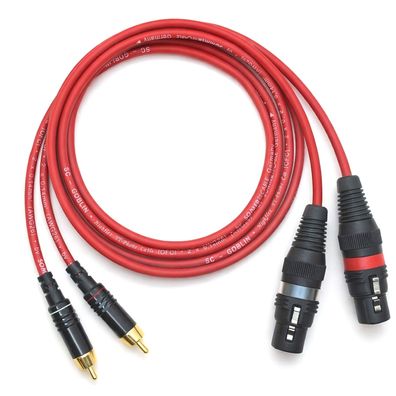 Sommercable -Goblin- Adapterkabel XLR female auf Cinch - Kompakt. Klangstark. Rot
