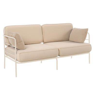 Selsey Preggel - Garten-Sofa 2-Sitzer, 156 cm, wasserabweisend, beige/cremefarbenes G